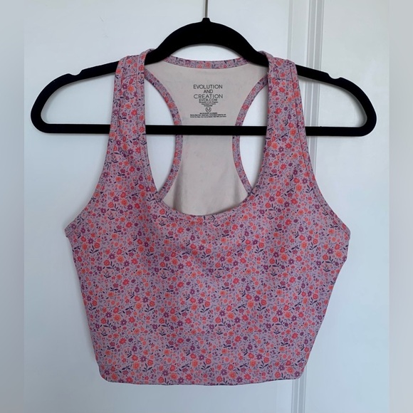 Pink Floral Workout  Top - Picture 1 of 4